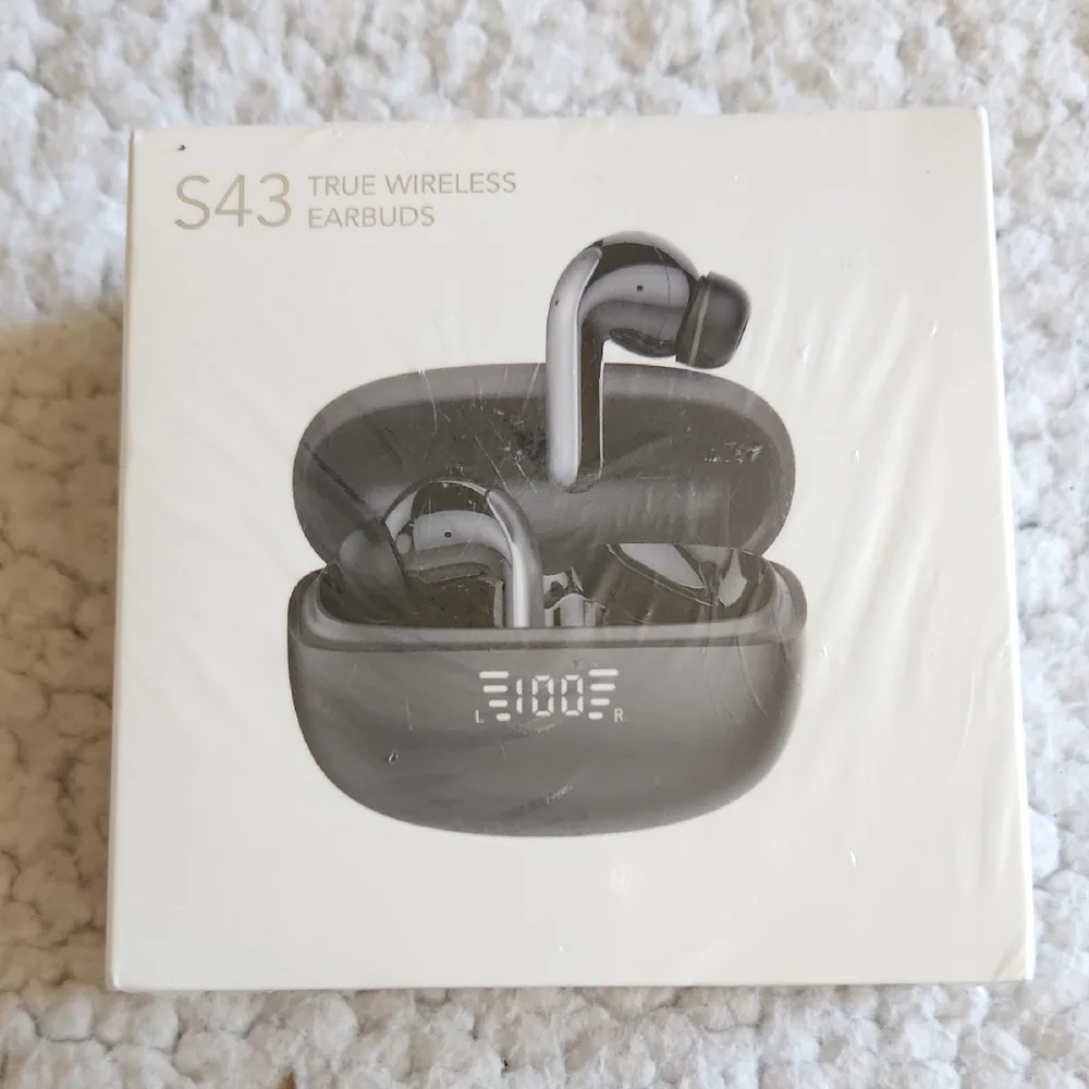 S43 True Wireless Earbuds in Black - New in Box Sealed Unopened